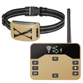 Wireless Electric Dog Fencing System (Type: Fence with 1 collar, Color: Gold)