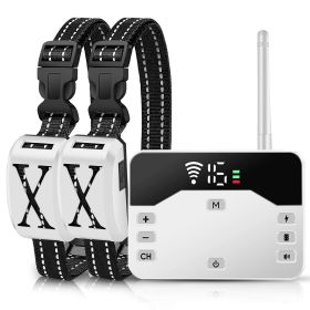 Wireless Electric Dog Fencing System (Type: Fence with 2 Collar, Color: White)